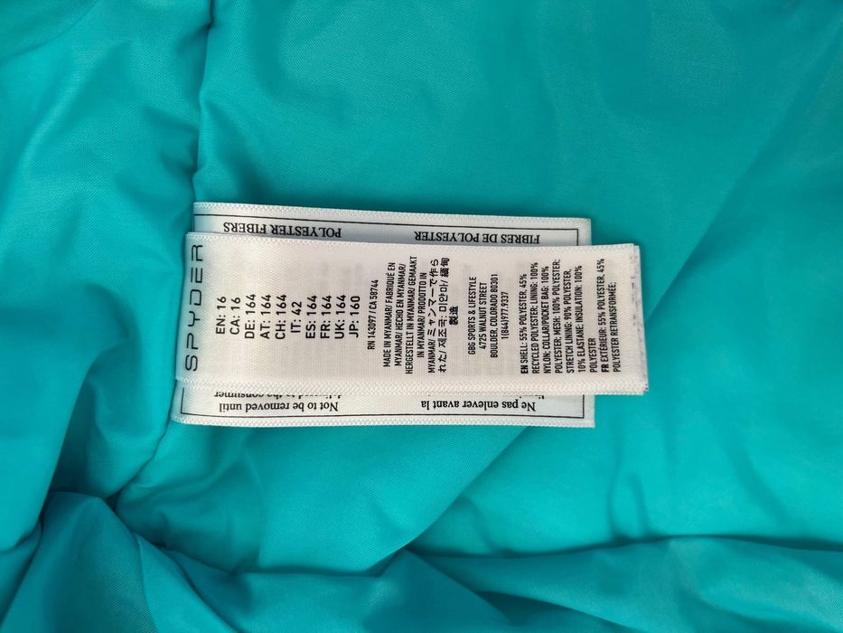Costum schi 2 piese, Spyder, 20K, fata 14-16 ani, mărime 16/164