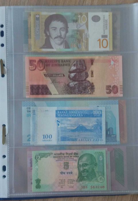 Colectie 40 bancnote diferite (stare foarte buna)