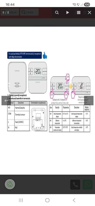 Salus Rt 310 tx termostat ambient fara fir