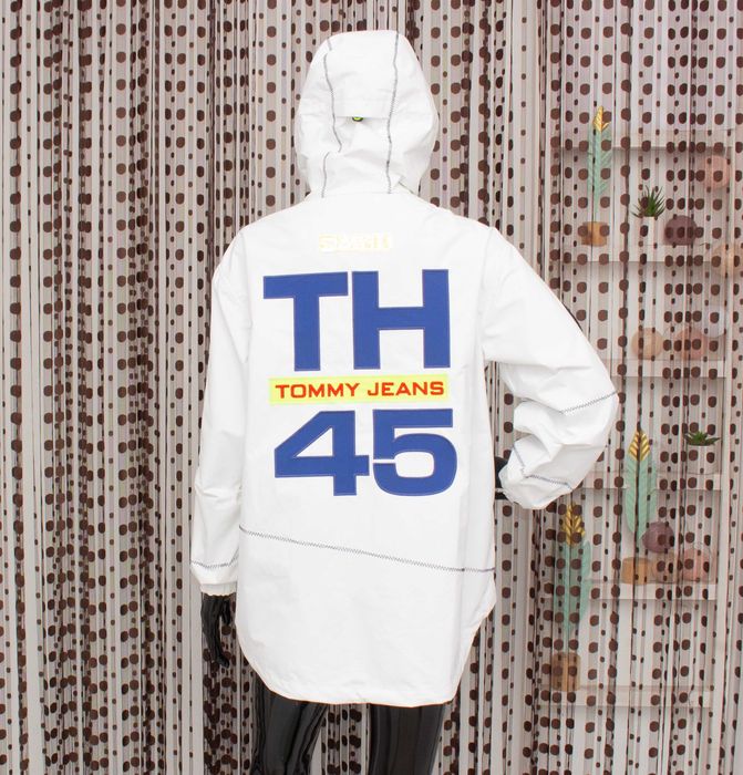 Tommy Jeans Оригинално дамско яке пуловер бяло овързайз худи XS