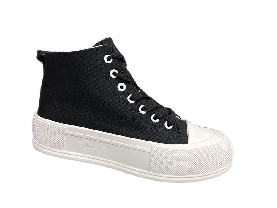 Дамски кецове в черно и бежово -2107