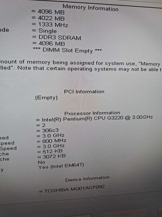 Dell Optiplex 3020M, Intel G3220 3.00 GHz, 4 GB, 500 HDD, Windows