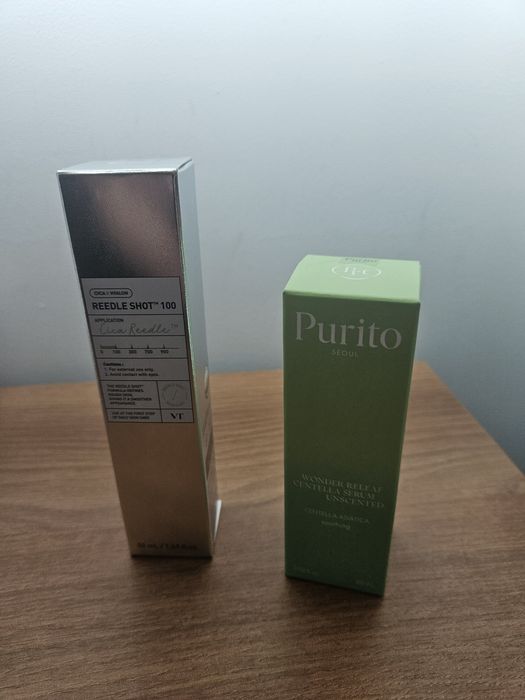 VT Cosmetics Reedle Shot 100 и Purito Centella Serum Unscented