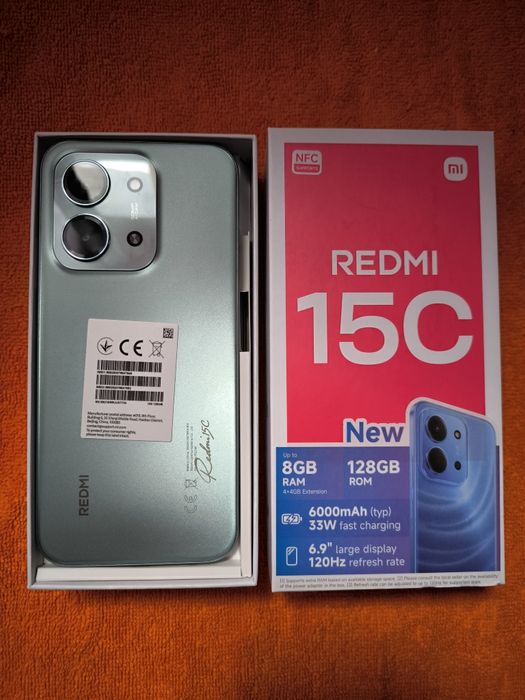 Telefon mobil Xiaomi Redmi 15C 128GB 4GB RAM Dual Sim 4G Green