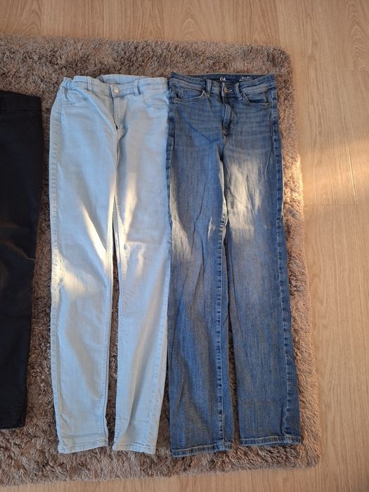Blugi drepti C&A+ blugi skinny H&M+ leggings negri H&M cadou!