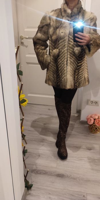 Blana vulpe polara Echt Pelz,croi clasic avantajos,model rar