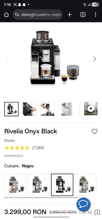 Espressor automat DeLonghi Rivelia Onyx Superautomatic | NOU | SIGILAT