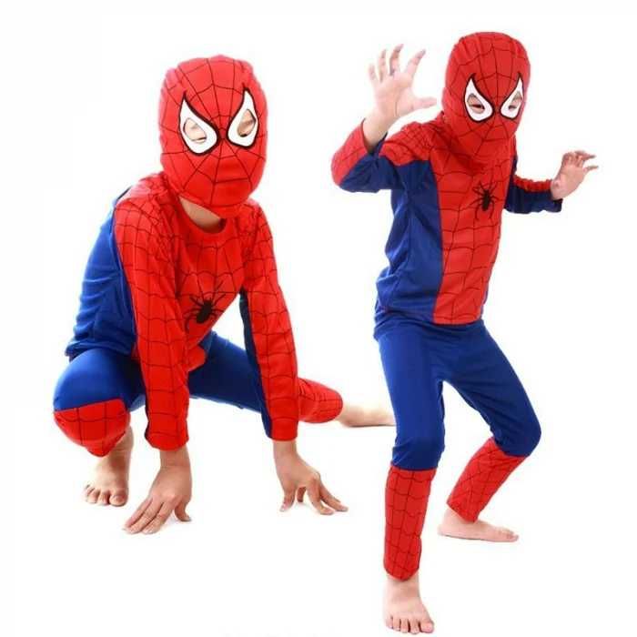 Costum Spiderman cu manusa lansator, pt copii 2-8 ani