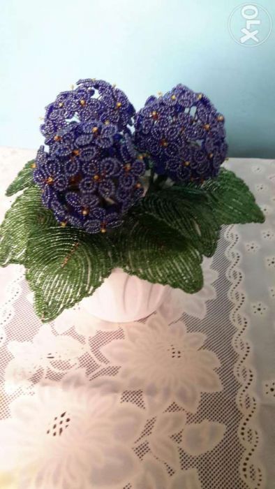 Гортензия из бисера