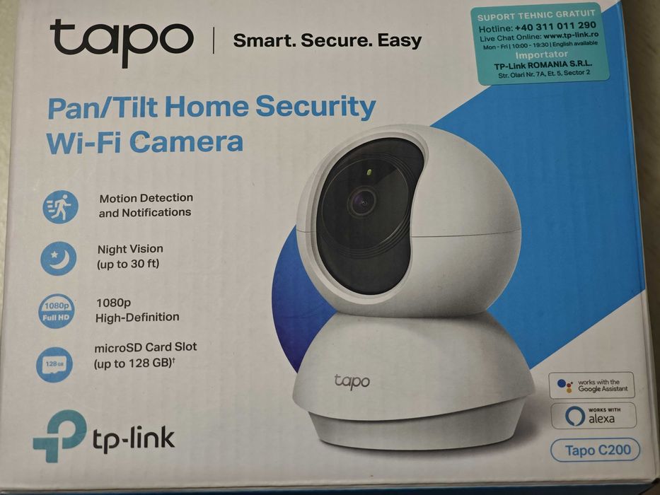 Tapo C200 - Camera supraveghere interior, wireless WiFi, Full HD