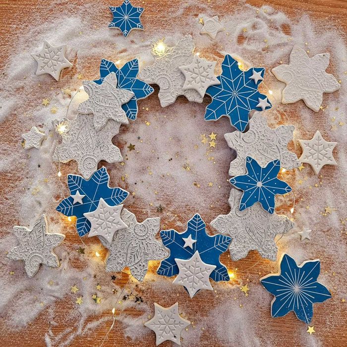 Set Decoratiune Craciun din Lut Handmade Globuri Brad - Personalizabil