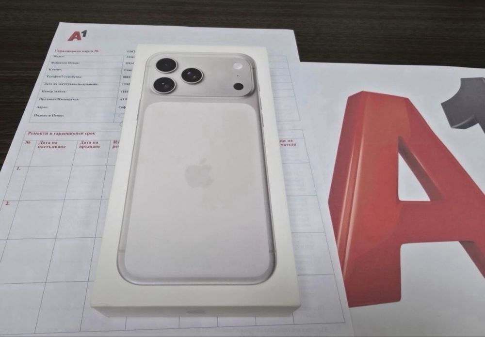 ЧИСТО НОВ 256GB iPhone 17 Pro Max A1 Гаранция 2028г. Silver | Сребрист