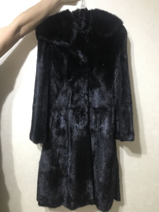 Норковая шуба с капюшоном