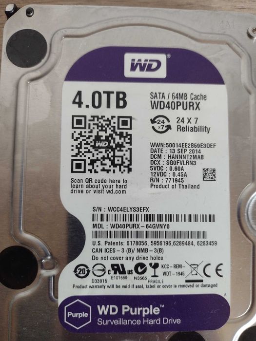 2 х HDD WD 4TB  3.5" Хард диск