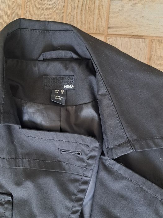 Черно дълго сако H&M