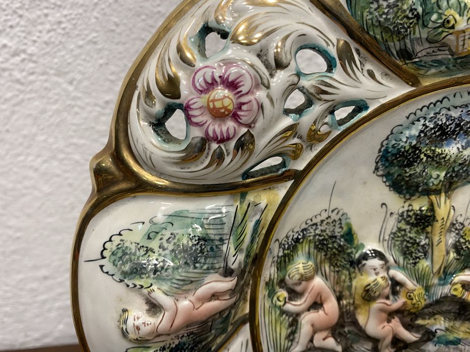 Италианска порцеланова чиния Capodimonte Италия 1960