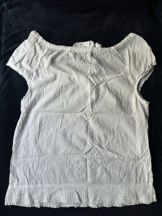 Tricou alb pentru dame din bumbac subtire marimea 34