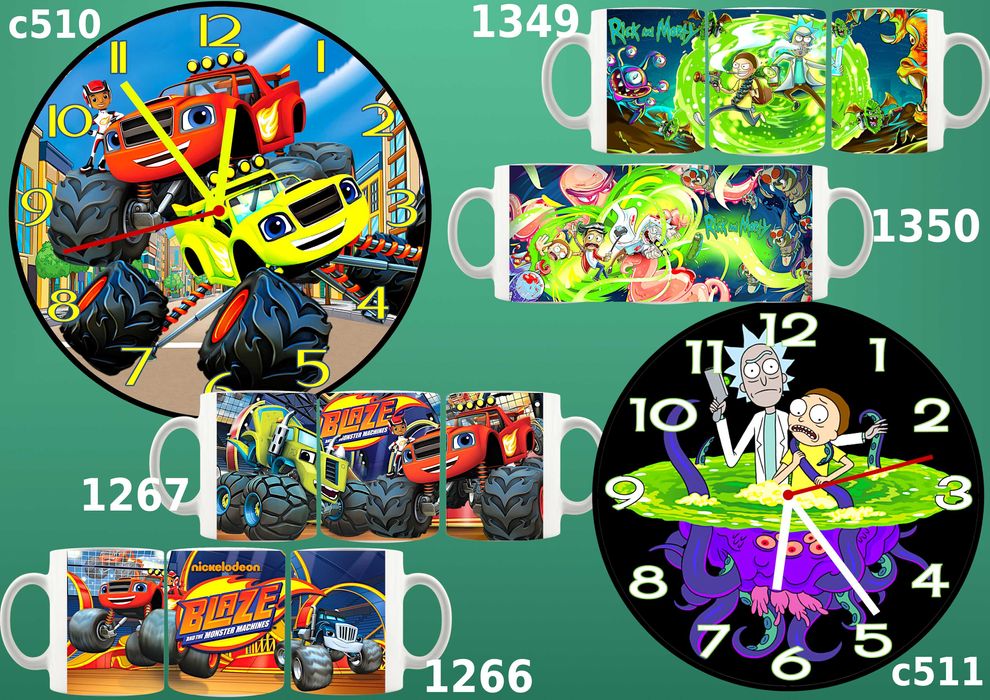 Детски стенен часовник;възможност за комплект с чаша-с или без снимка