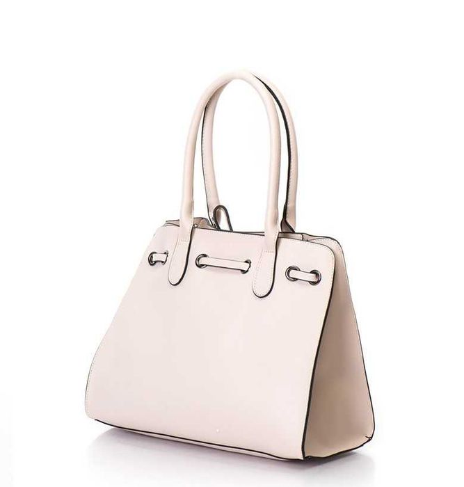 %ПРОМО% PIERRE CARDIN – Кожена чанта в бледо розово 30x33x12 см нова