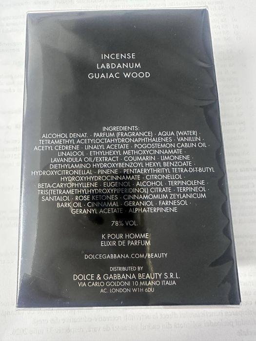 K by Dolce Cabbana  elixir