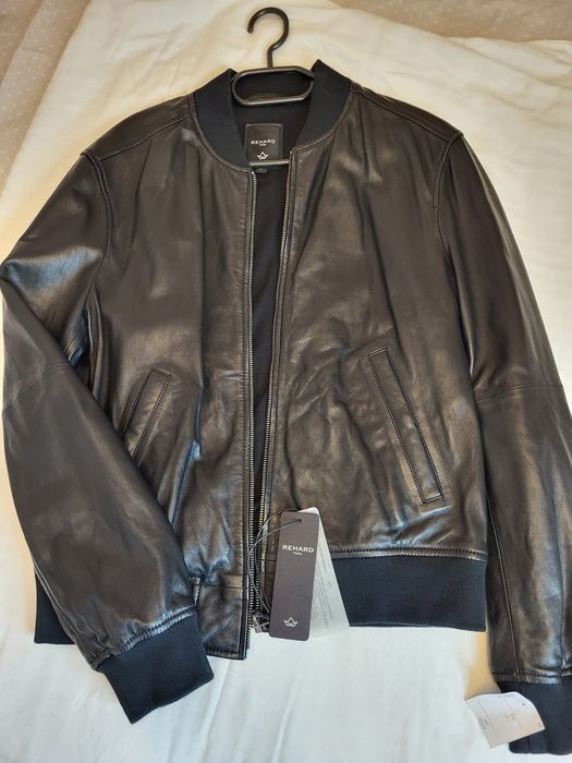 Geaca de piele neagra noua Rehard