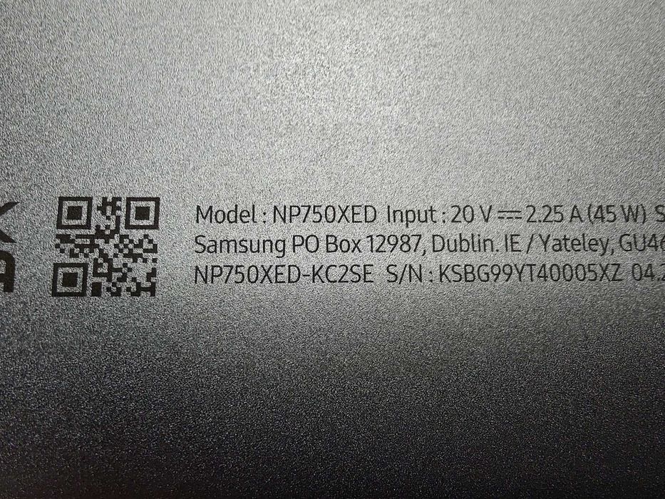 Laptop Samsung Galaxy Book 2 15,6" Full HD i5-1235U gen 12 NP750XED