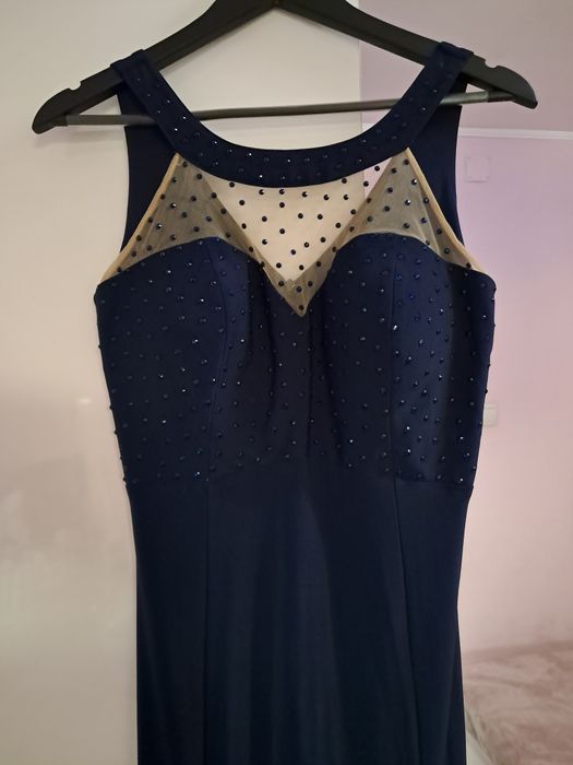 Офицялна тъмно синя рокля