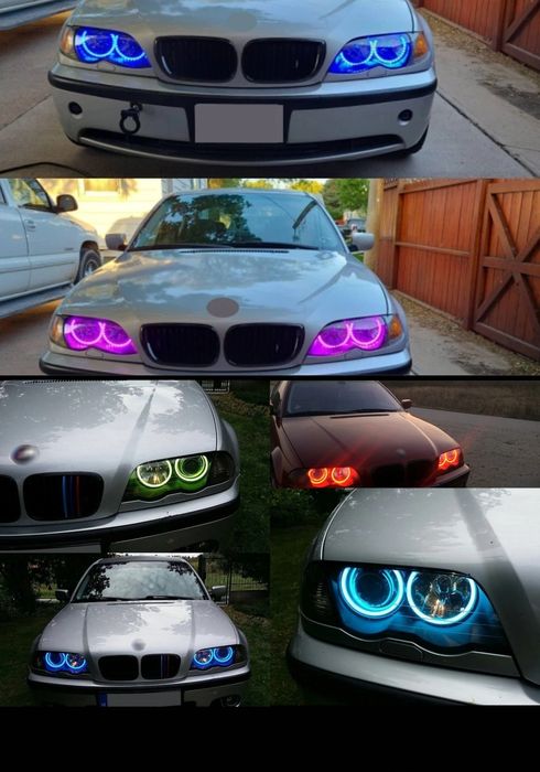RGB Ангелски очи за бмв COTTON LED, BMW E46, E36 Angel eyes