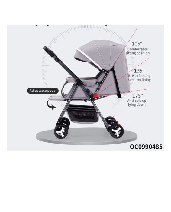 Коляска прогулочная для двойняшки PEGAS TinyTI-A6,серый