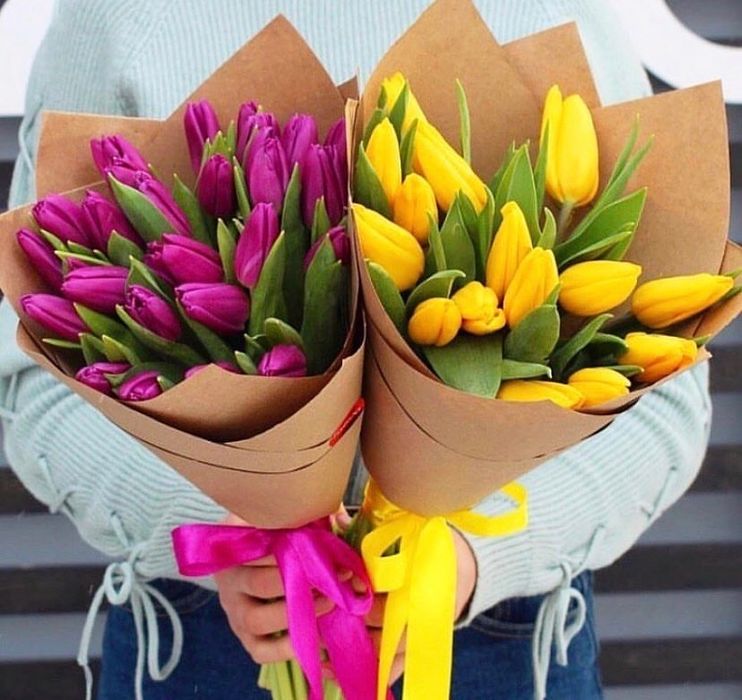 Тюльпаны большой бутон , высота до 55 см