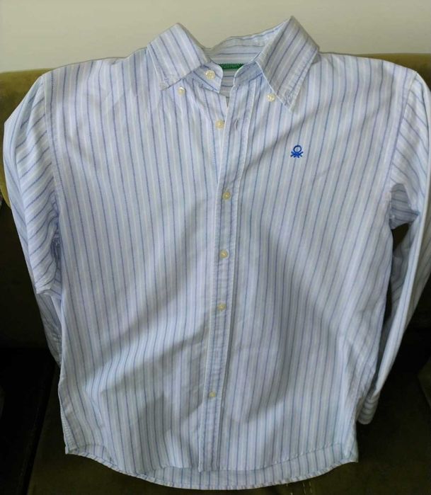 Нова перфектна мъжка риза United Colors of Benetton Бенетон, размер М