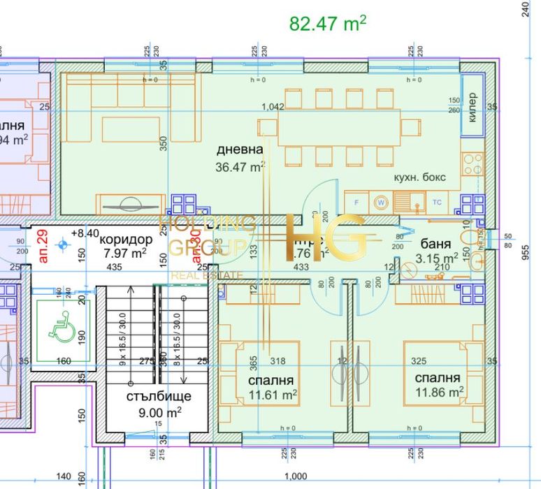 Продава се Тристаен апартамент в Варна, Възраждане 3 - 83 кв.м за 1498 €/кв.м - Снимка #9