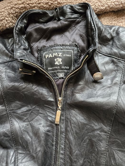 Естествена кожа сако и яке М , черно сако Zara