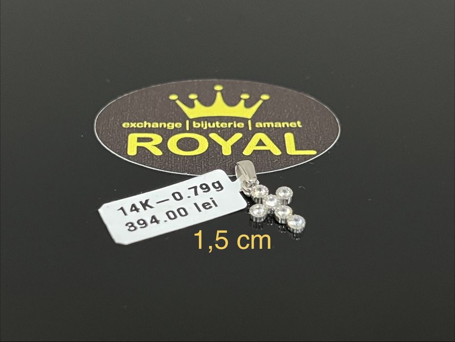 Bijuteria Royal CB : Pandantiv aur alb 14K 0,79 grame