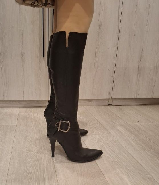 Сапоги осенние кожаные