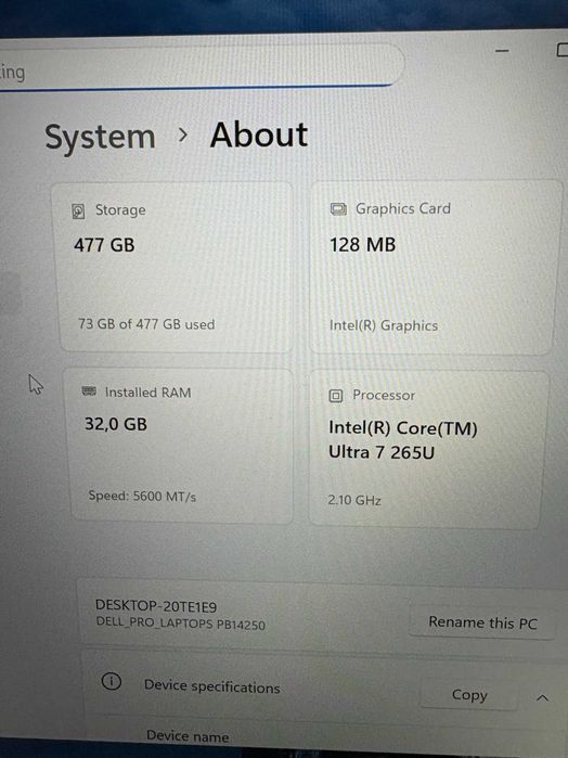 Dell Pro 14 Plus Ultra 7 265U 32/512, НОВ, Гаранция 3г.