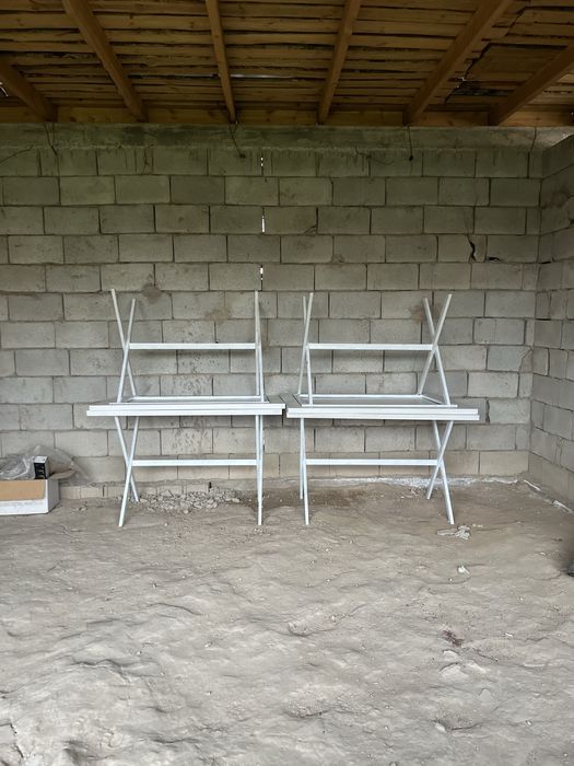 Белый кухонный стол в стиле loft