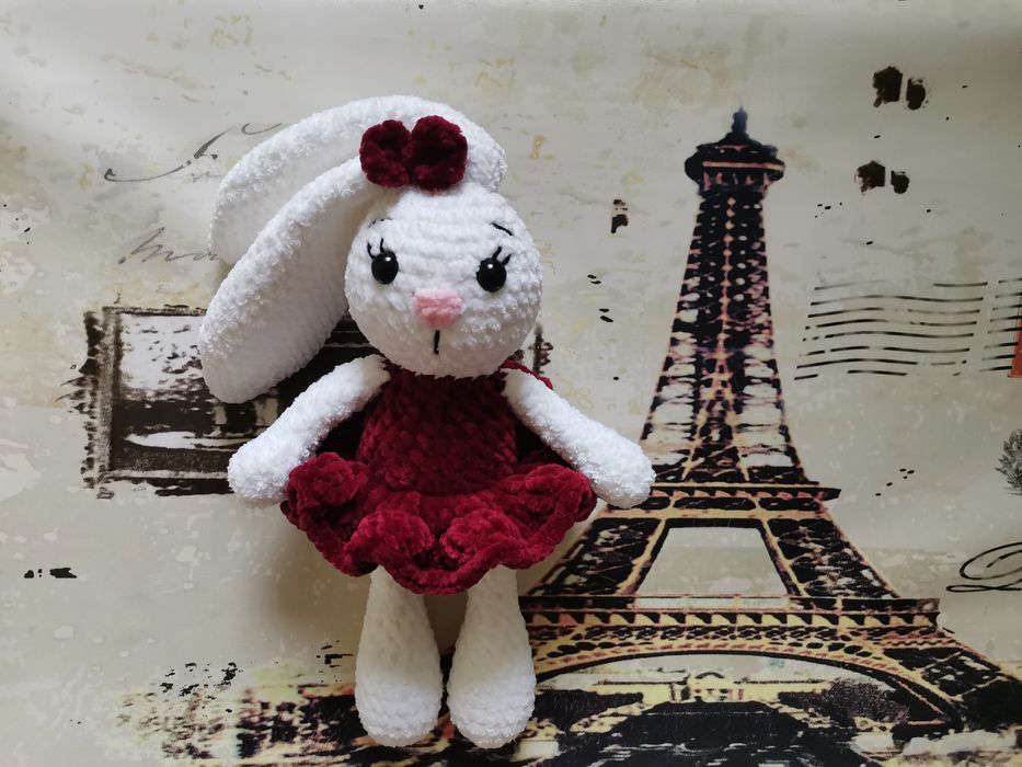 Ръчно плетени амигуруми Зайчета балерини-големи.