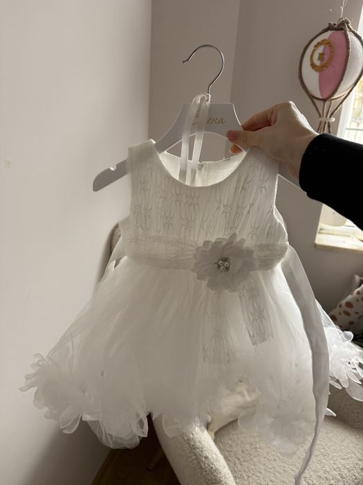 Бяла Рокля за кръщене - 74-80см