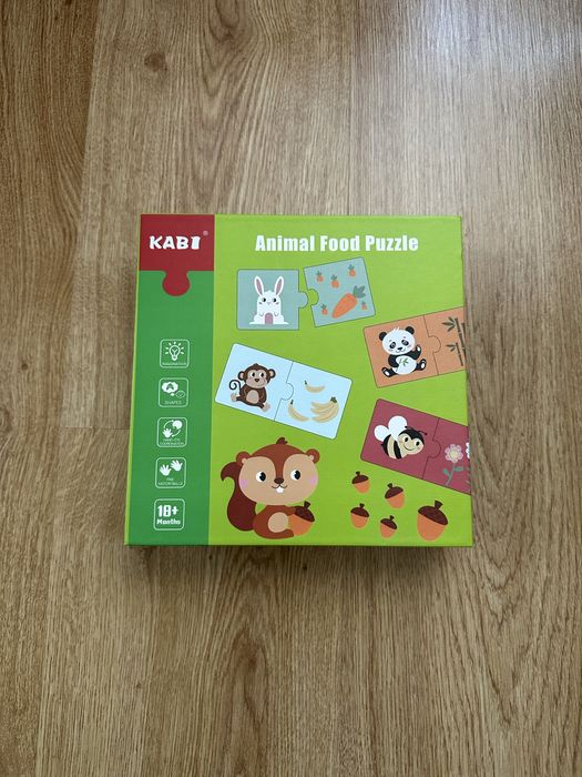 Образователен пъзел “Animal Food Puzzle” – за деца 18+ месеца