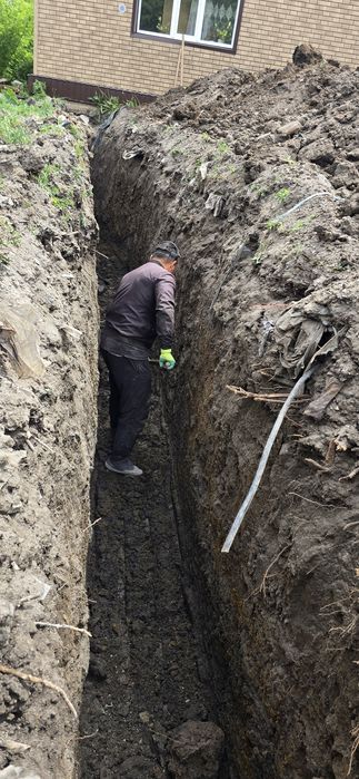 Установка септика и водопровод