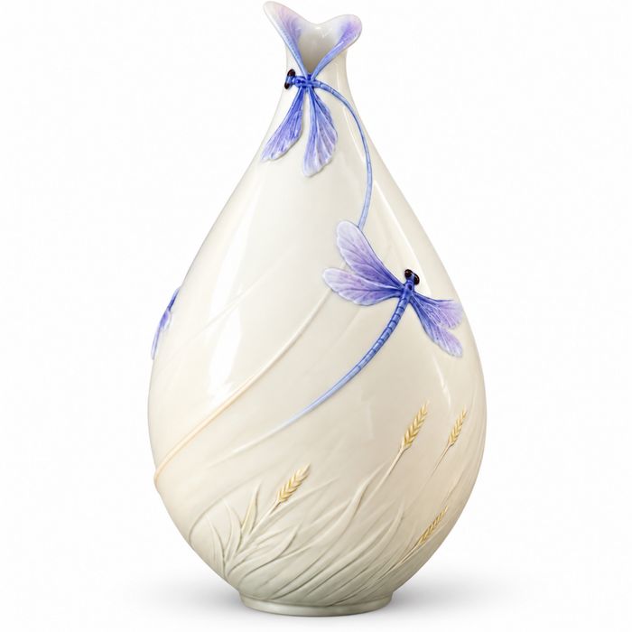 Vază FRANZ Porcelain Dragonfly XP1904 – Jen Woo, porțelan de colecție