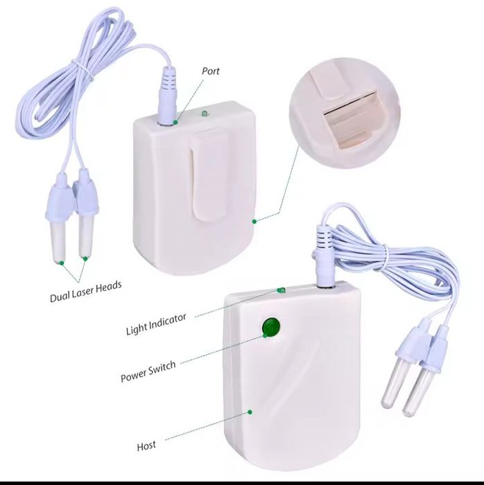 Лазерна терапевтична лампа.Лечение - нос.Бонус-батерия Philips. Bionas