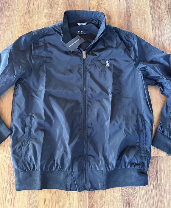 Мъжко,черно яке Ralph Polo с бродирано лого ГОЛЕМИ РАЗМЕРИ