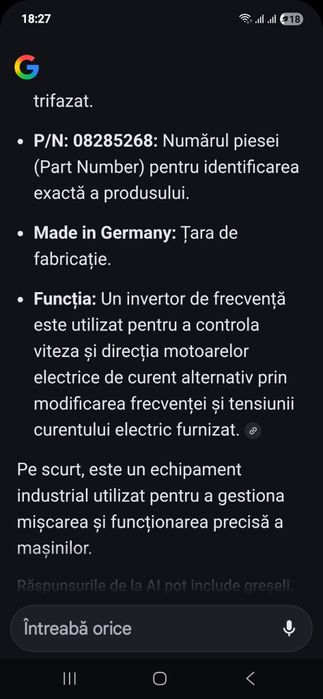 Vând invertor 7,5 kw