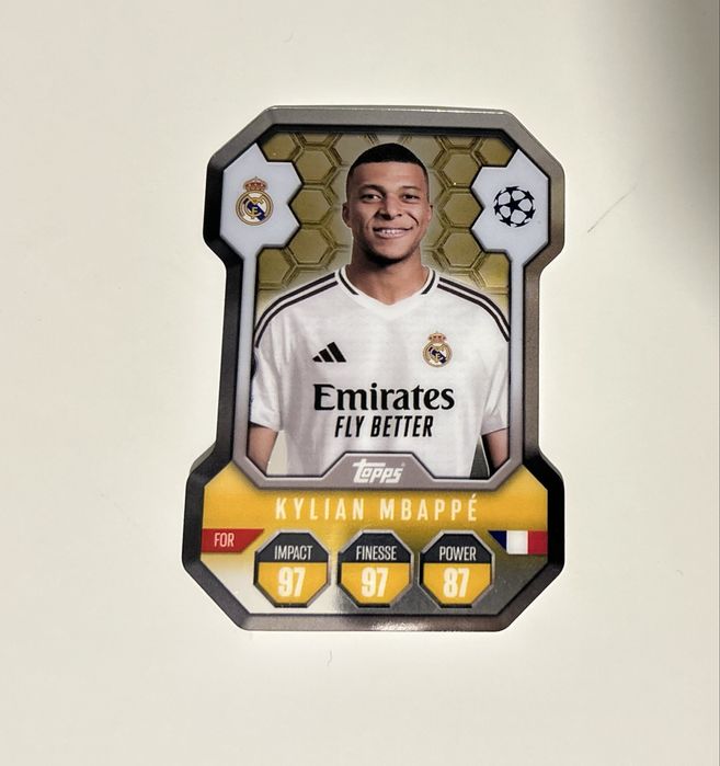 Mbappe chrome shield match attax topps cartonas