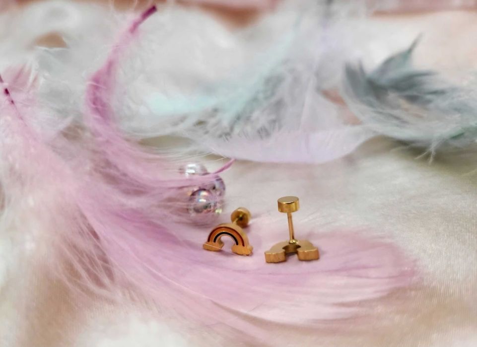 Cercei curcubeu copii