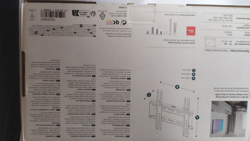 Стойка за закрепване на стена за телевизор