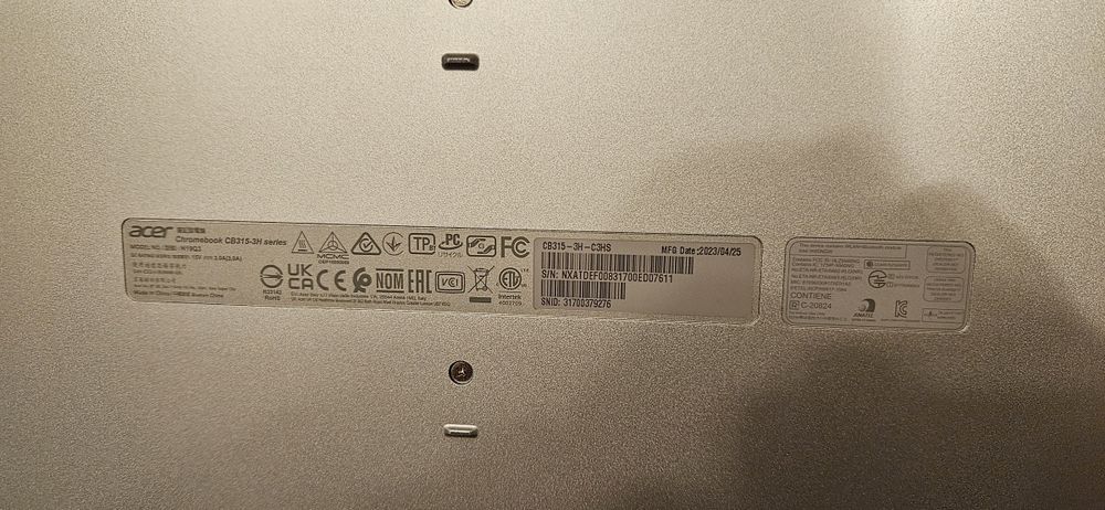 Chromebook ACER 15 inch