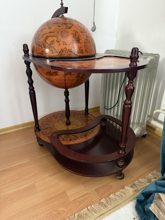 Глобус бар деревянный